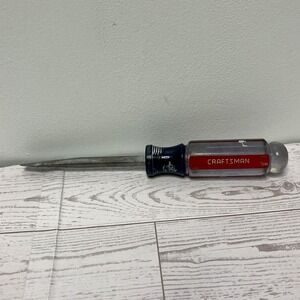 Vintage Craftsman 1/4 Flat Head Screwdriver 41583 Made in USA Blue Red Handle